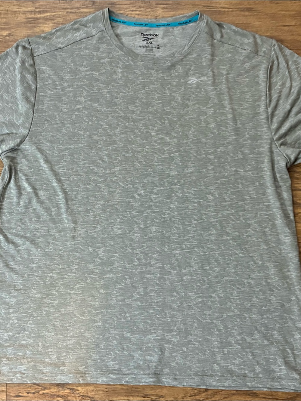 Reebok Men’s Light Heather Gray Short Sleeve Crew Tee